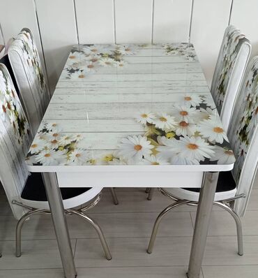 Masa və oturacaq dəstləri: Mətbəx üçün, Yeni, Açılan, Dördbucaq masa, 4 stul — 8