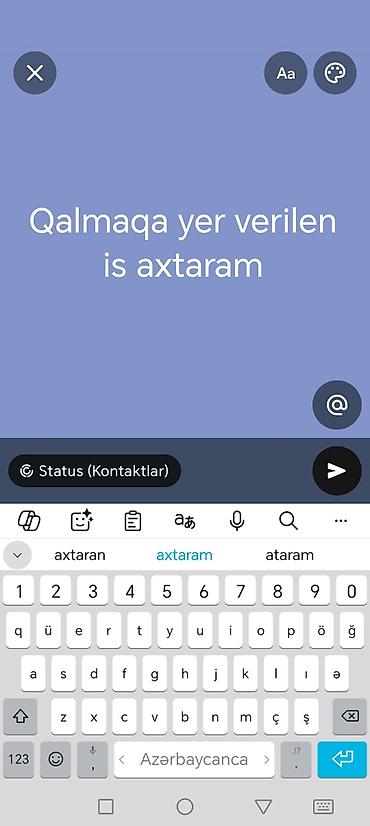 gunluk is elanları bakı: Daye isi axtaram - Məqsəd: Yaşayış yeri (yataqxana/otaq) təmin edilən — 1