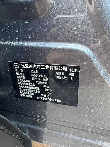 BYD: BYD : 2025 г., Автомат, Электромобиль, Кроссовер — 7