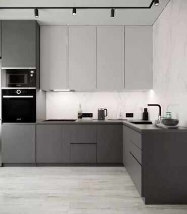 Sifarişlə mətbəx mebeli: Sifarişlə mətbəx dəsti, Özü çəkən petlələr, Sadə laminat, Kredit var, Rayonlara çatdırılma, Pulsuz çatdırılma — 24