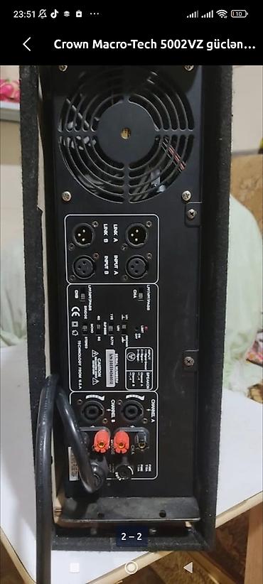 Audio: Crown Macro-Tech 5002VZ gücləndirici - Professional səhnə və — 4