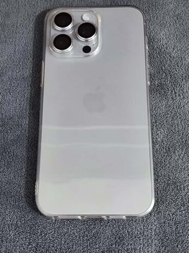 Apple iPhone: IPhone 15 Pro Max, Б/у, 256 ГБ, Natural Titanium, Чехол, 89 % — 2