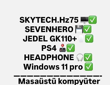 samsung a10 islənmis: Masaüstü kompüter komplekti Daxildir: - SkyTech 24" LED monitor — 3