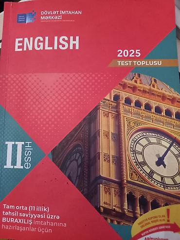 Testlər: Məhsul: Test topluları dəsti Tərkib: - “English 2025 Test Toplusu” – — 2