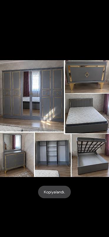 Yataq dəsti satılır 750₼. əla vəziyyətdə,çox istifadə edilməyib.Taxt
