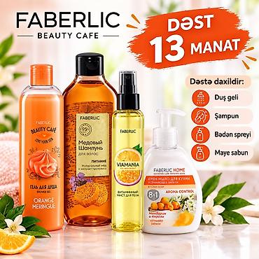aroma diffuzor: Faberlic Beauty Cafe şəxsi qulluq dəsti Dəst 13 manat Tərkib: - Duş — 1