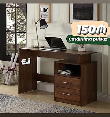 masa ev: Düz masa, Stulsuz, Polkalı, Siyirməli, Teksturalı laminat — 1