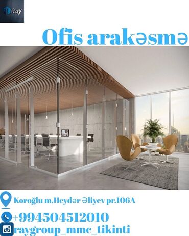 10x10 profil: Şəffaf arakəsmə