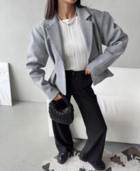 Пиджаки, жакеты: Пиджак, Классическая модель, Кашемир, Приталенная модель, Турция, S — 9