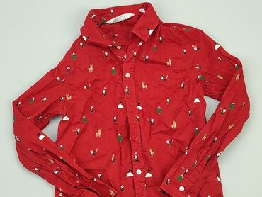 hm top z długim rękawem: Shirt 9 years, condition - Very good, pattern - Print, color - Red