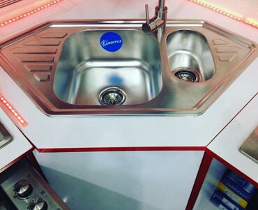 Mətbəx çanaqları: Qabyuyan moykalar nerjavika paslanmayan. leke saxlamayan. derin — 7