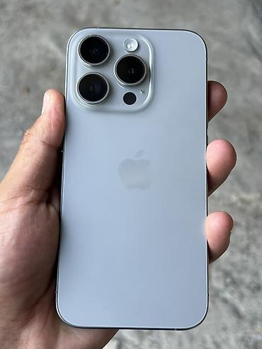 Apple iPhone: IPhone 15 Pro, Новый, 256 ГБ, White Titanium, Коробка, 87 % — 5