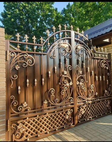 Həyət darvazaları: Metal EN MMC olaraq istədiyiniz forma və ölçüde demir işlerinin — 7