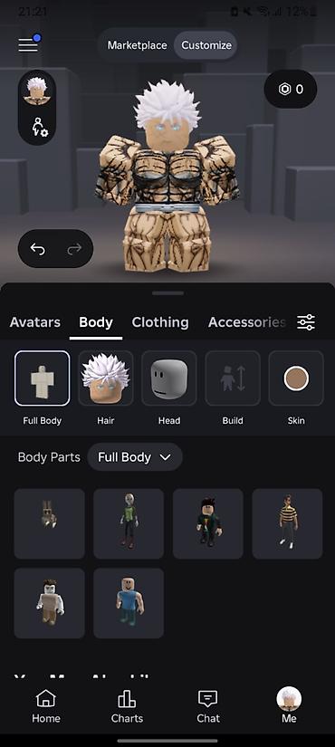 Бөбөктөр үчүн топтомдор: Набор для Roblox Avatar: скин и анимации в стиле «мускулистый боец» — 6
