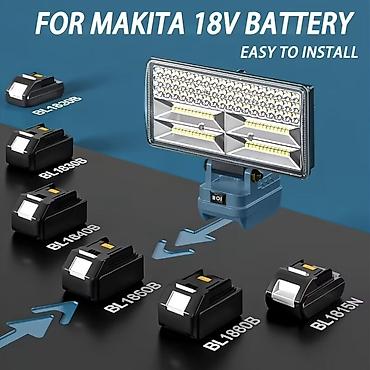 60x60 led panel: LED iş proyektoru – Makita 18V akkumulyatorları ilə uyğundur — 2