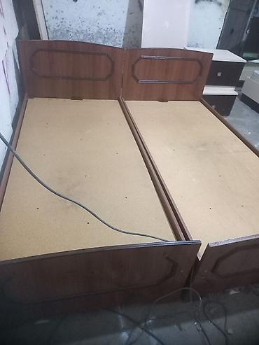 2 спальная кровать: İkili birləşən taxta çarpayı dəsti - Material: laminat/taxta — 3