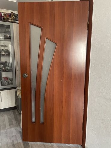 table study: Ички эшик айнек менен, МДФ, Витраждуу терезелер, түсү - Күрөң