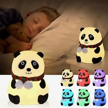 oyuncaq ev: Panda Gecə lampası Uşaq otağına panda lampa RGB zaratka ilə işləyir — 1