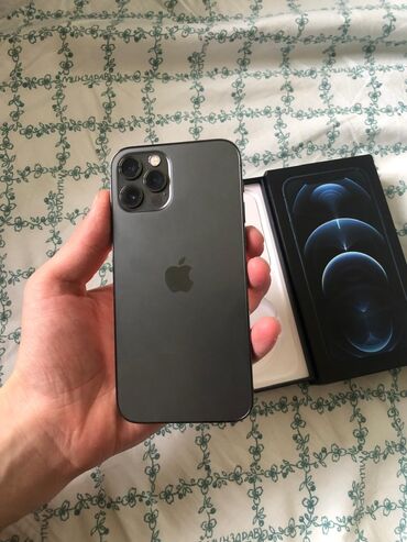 поко ф7 про: IPhone 12 Pro, Колдонулган, 128 ГБ, Space Gray, Каптама, 72 %