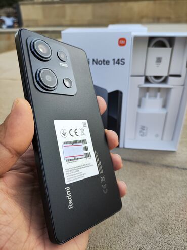 телефон fly fs522: Redmi Note 14S, 256 GB, rəng - Qara, Zəmanət, Kredit, Sensor
