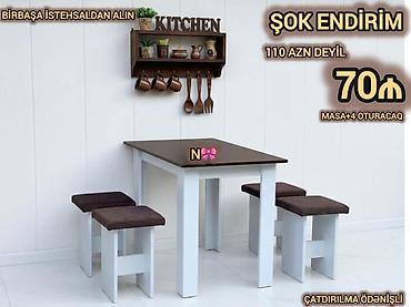 Satılır:*birbaşa istehsalçıdan masa dəsti* Qeyd: Hazır əldə var