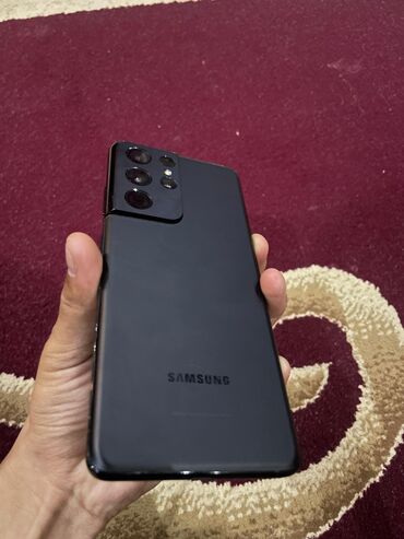Samsung: Samsung Galaxy S21 Ultra 5G, Б/у, 256 ГБ, цвет - Черный, 2 SIM