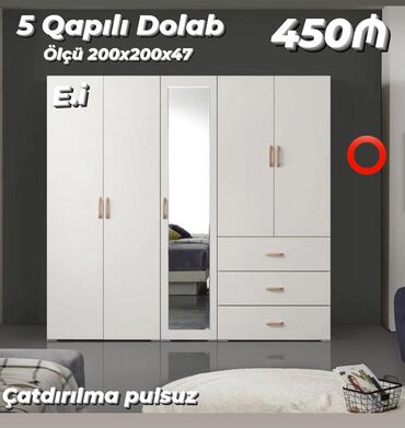 seyif qapılar: Yeni, Açılan, 5 qapı Qarderob, paltar dolabı