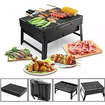 Manqallar, qrillər, barbekyu: Barbeku manqal teze mallar Барбекю 35x27sm olcude Sekilde gorduyunuz — 1