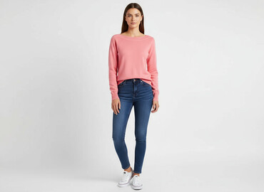 sweter z liskiem: F&F, Women`s sweater, size S