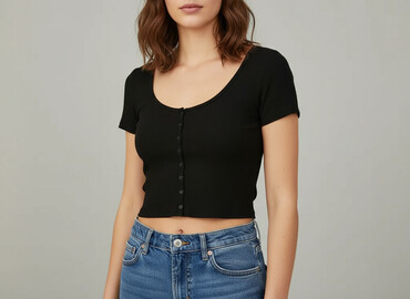 koszulka w roblox: H&M, Top damski, rozmiar M