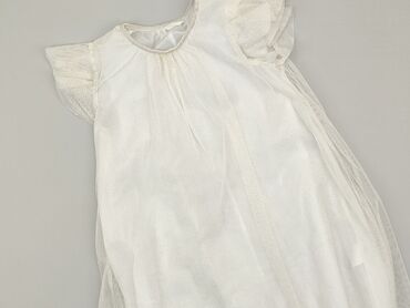 letnia biała sukienka ażurowa: Dress, 7 years, 116-122 cm, condition - Good