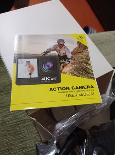 прожектор для видеокамера: 4K Двухэкранная водонепроницаемая спортивная камера Поддержка Wi-Fi