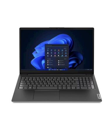 Модемы и сетевое оборудование: Lenovo noutbuk – incə çərçivəli 15.6" ekranlı, qara korpusda. Ekran