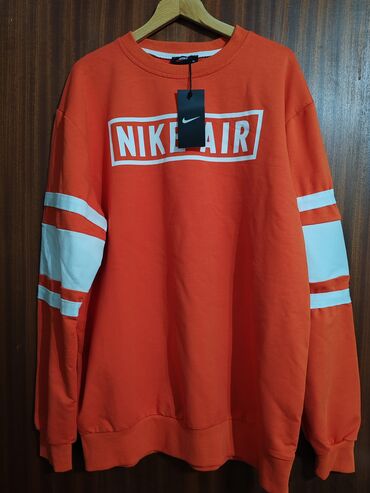 pamucne muske rolke: Sweatshirt, XL (EU 54), Nike, color - Orange