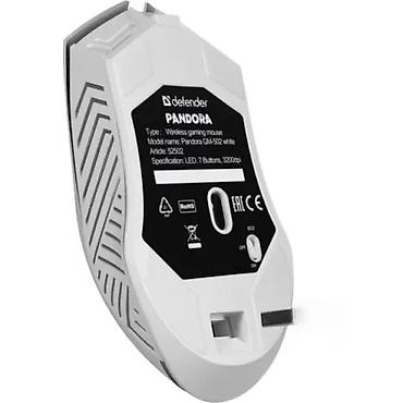 Kompjuterski miševi: Bežični RGB gejming miš – beli - Ergonomski dizajn sa profilisanim — 5