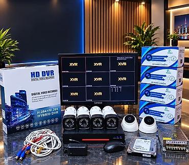 saat kamera: Monitor DVR 8 çıxışlıdir Təzədir Telefondan izləmə. 6 ədəd kamera — 1