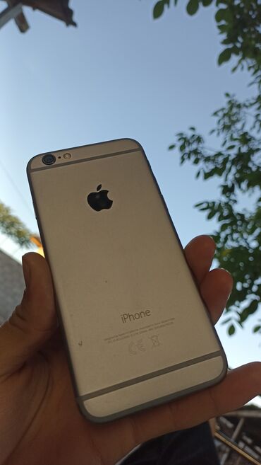 Apple iPhone: IPhone 6, Б/у, 32 ГБ, Серебристый, Защитное стекло, Чехол, Кабель, 100 %