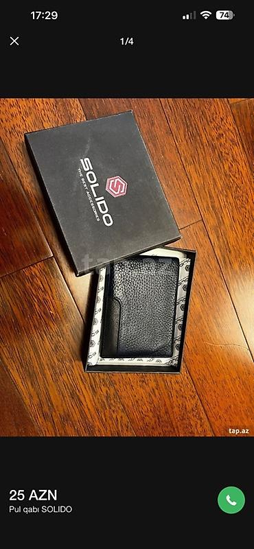 solido accessories: SOLIDO kişilər üçün dəri pulqabı – model TG-3021 BLACK - Rəng: qara - — 1