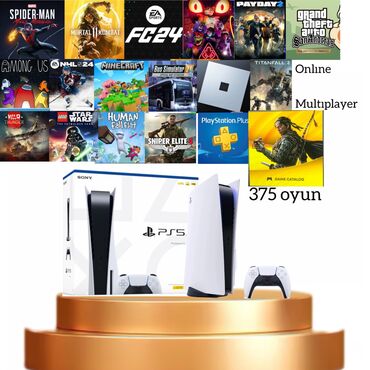 i̇pad 5 mini: Ps5 1TB 
2 consol verilir icində oyunlar var və Ps plus var 1 il