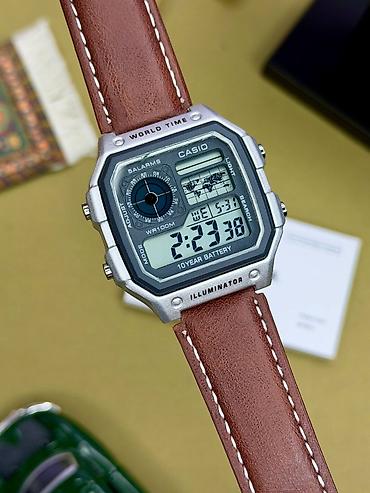 almaniyada saat necədir: Casio World Time (Illuminator) rəqəmsal qol saatı Xüsusiyyətlər: - — 3