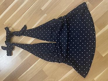 kofta m: Polka dot yay halter top/ kofta Tünd göy rəngli, ağ xallı qadın — 1