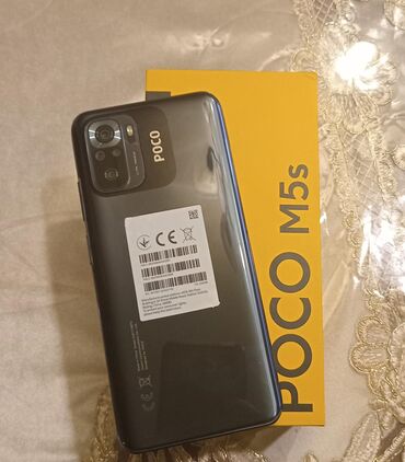 işlənmiş telefon: Poco M5s, 256 GB, rəng - Göy, Barmaq izi, Face ID