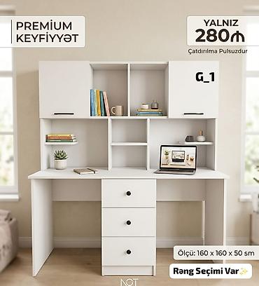refli: Premium keyfiyyətli iş/stolüstü kitab rəfli masa – model G_1 - Ölçü — 1