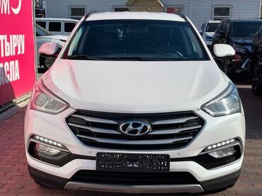 белый hyundai: Hyundai Santa Fe: 2017 г., 2 л, Автомат, Дизель