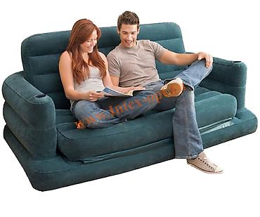 intex divan: Надувной диван-трансформер intex 68566, 231 х 193 х 71 см. Весьма — 6