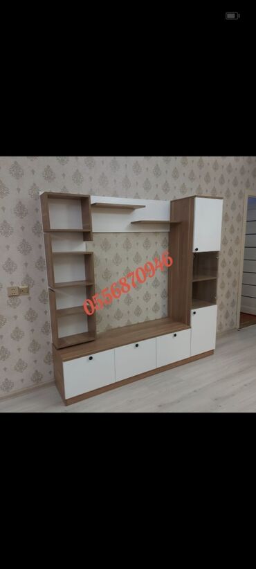 купить полки на стену: Mebel dəsti – TV stendi və divar rəfləri - Müasir tərzdə TV altlığı