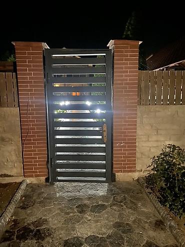 Откатные ворота: Откатные ворота из сэндвич‑панелей с автоматикой - Полотно — 71