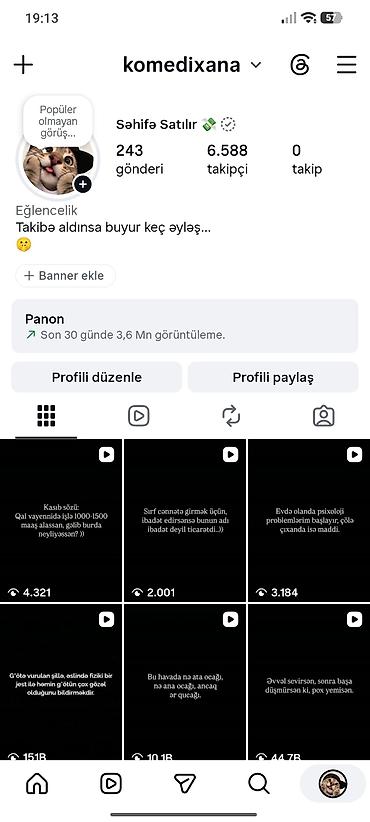 zvanok it satisi: Satılıq Instagram səhifəsi – **komedixana** Əyləncə mövzulu Instagram — 2