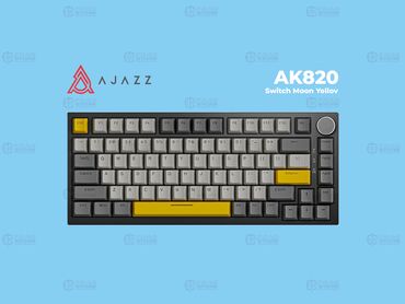 скупка бу компьютеров: Клавиатура Ajazz AK820 Grey-White-Yellow (Switch Moon Yellow) Ajazz