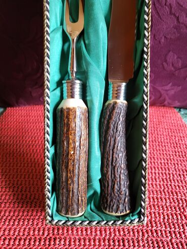 Noževi: Set nov za secenje mesa rosfraj italijanski 70te. Set za secenje — 2